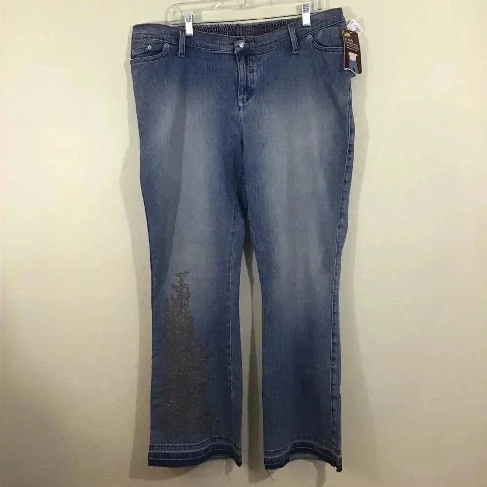 Lee No Belly Maternity Jeans Flare Leg Size XL